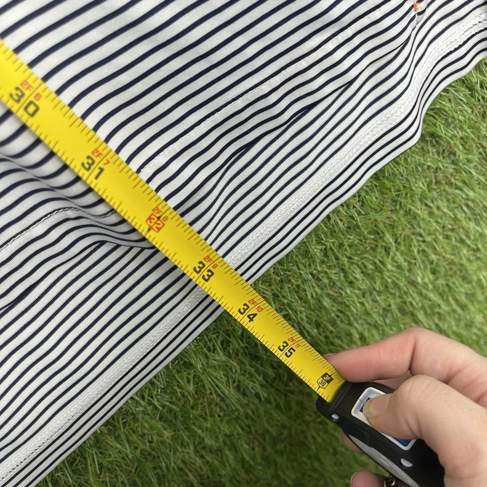 RLX Ralph Lauren Golf Polo Shirt Mens Large Striped Athletic Sportswear Sport